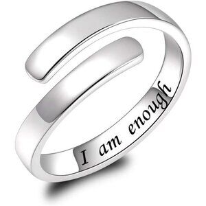 925 Sterling Silver Inspirational Jewelry Rings Adjustable Ring Personality Gift